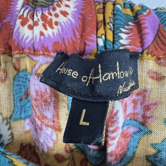 House of Harlow 1960 Flutter Sleeve Floral Midi Dress In Jackie Mustard Print L - Picture 2 of 13